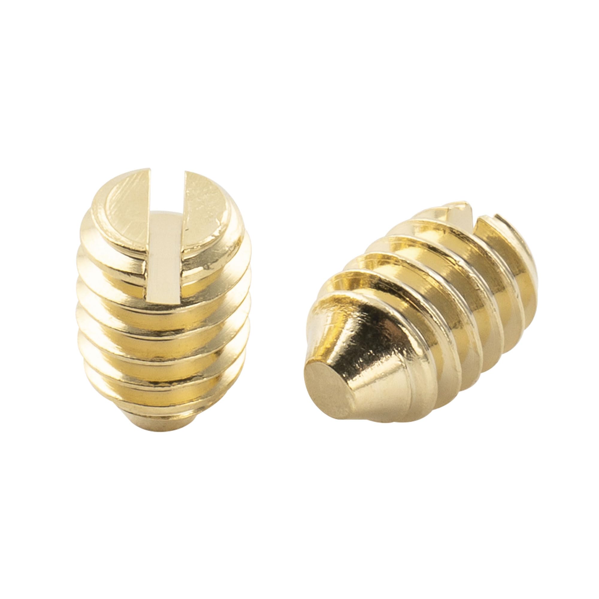 Musiclily Pro UNC#8-32X1/4 Inch Stainless Steel Slotted Cone Point Set Screws for Fender Tele Style Control Knobs Gold (Set of 10) - Image 4