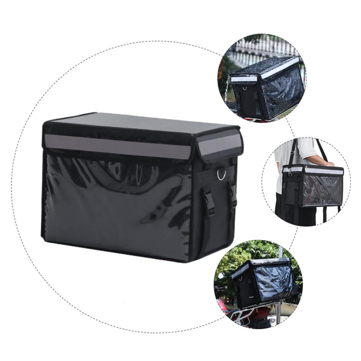 PRETYZOOM Borsa Termica per Alimenti capacità 32l Oxford e Alluminio per Barbecue e Camping Outdoor