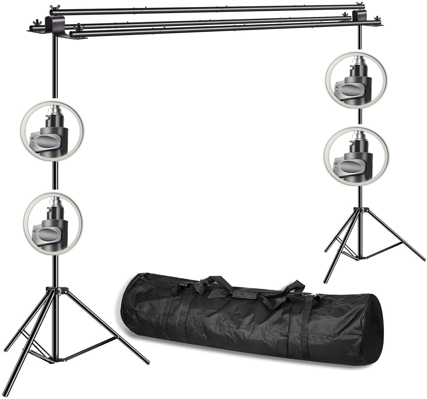 VTS Triple Rod Photography Background Support Kit-3set Cross Bars(9x9-3Nos),BG Stands Supporting Backdrop During Photo/Video,Social Media,Events,(2 Stand & 3set (9ft x 9ft-3 Set) Cross Bars. (B0CTQ5MC3V) Amazon Price History, Amazon Price Tracker