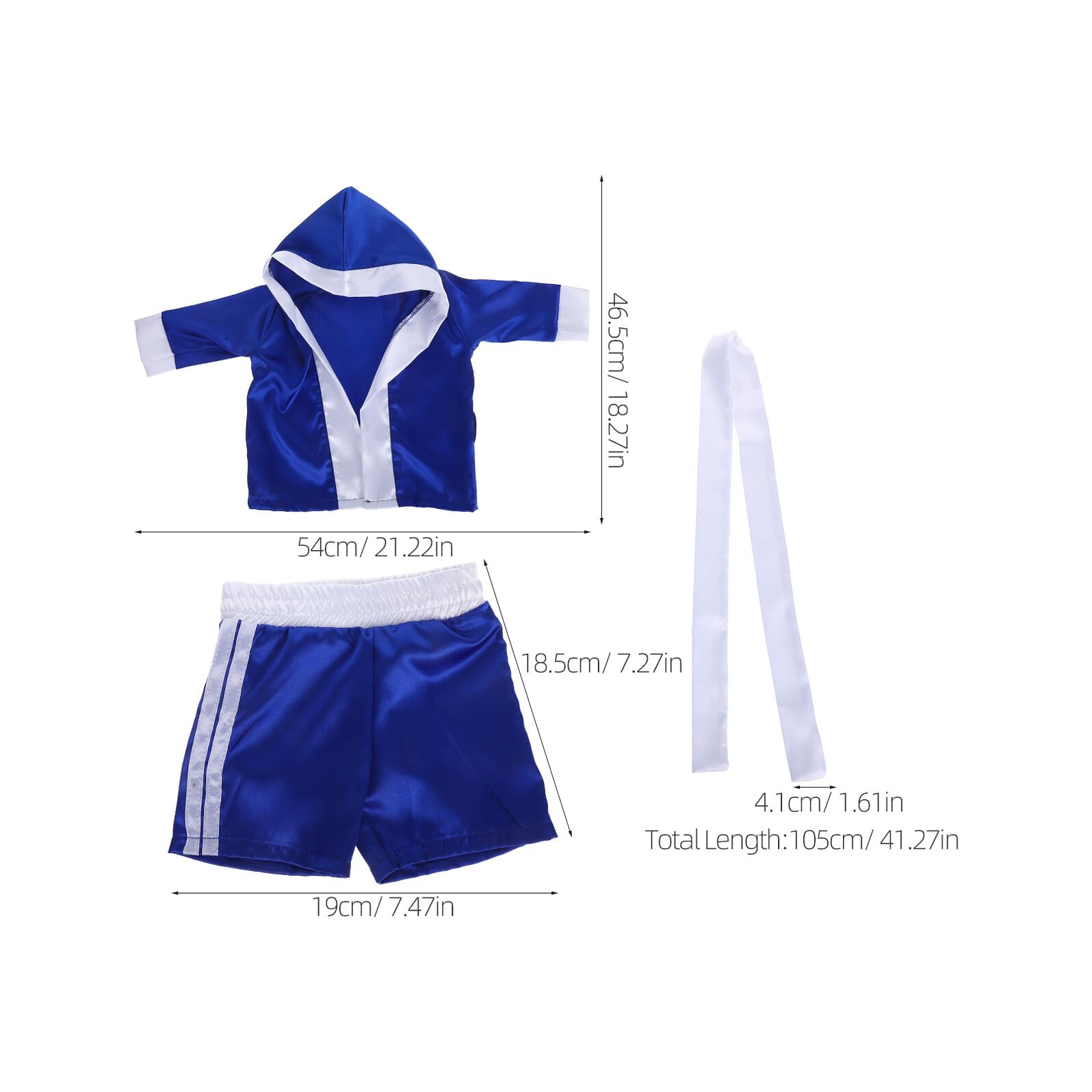 BESPORTBLE - Conjunto de boxeo para bebé o niño, 1 unidad, color azul, traje de fotos – nacido, cómodo de tela suave para sesiones de estudio, accesorio de fotos ajustable para Shooting Meses