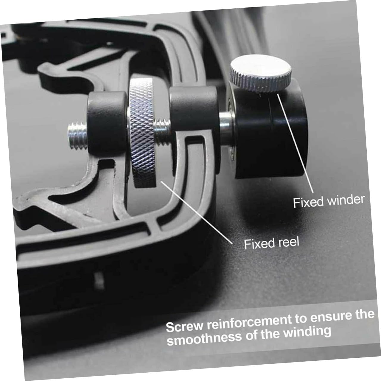 UKCOCO Angelschnurspuler Angelschnur Aufwickelsystem aus PVC Schwarz für Stabile Wicklung und Einfaches Aufsetzen Baitcasting Rollen und Rollen für Outdoor Einsatz