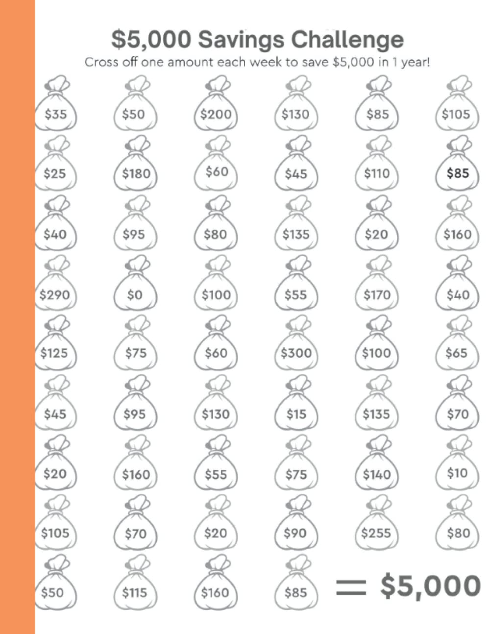 52-week-money-challenge-to-5-k-weekly-savings-tracker-to-help-you-save-5-000-in-a-year-wolf-strong-9798428100457-amazon-com-books for Free Printable 52 Week Money Challenge 5000 Printable 52 Week Money Challenge To $5 K: Weekly Savings Tracker To Help You Save $5,000 In A Year: Wolf, Strong: 9798428100457: Amazon.com: Books for Free Printable 52 Week Money Challenge 5000 Printable