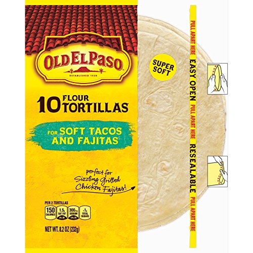 Old El Paso Flour Tortillas, Soft Tacos and Fajitas, 10 Count (Pack of 12) - //coolthings.us