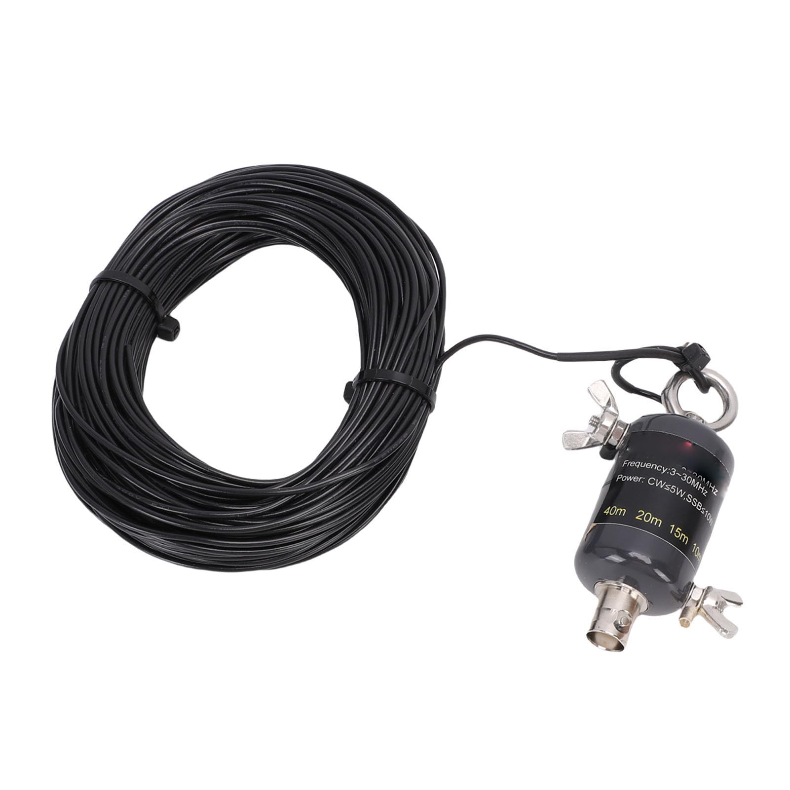 Fafeicy Antena de Onda Corta de Bolsillo QRP K5 de 3-30 MHz, Alimentación Final de Banda Ancha, Media Onda con Bolsa de Almacenamiento para Comunicación Portátil de Implementación Rápida