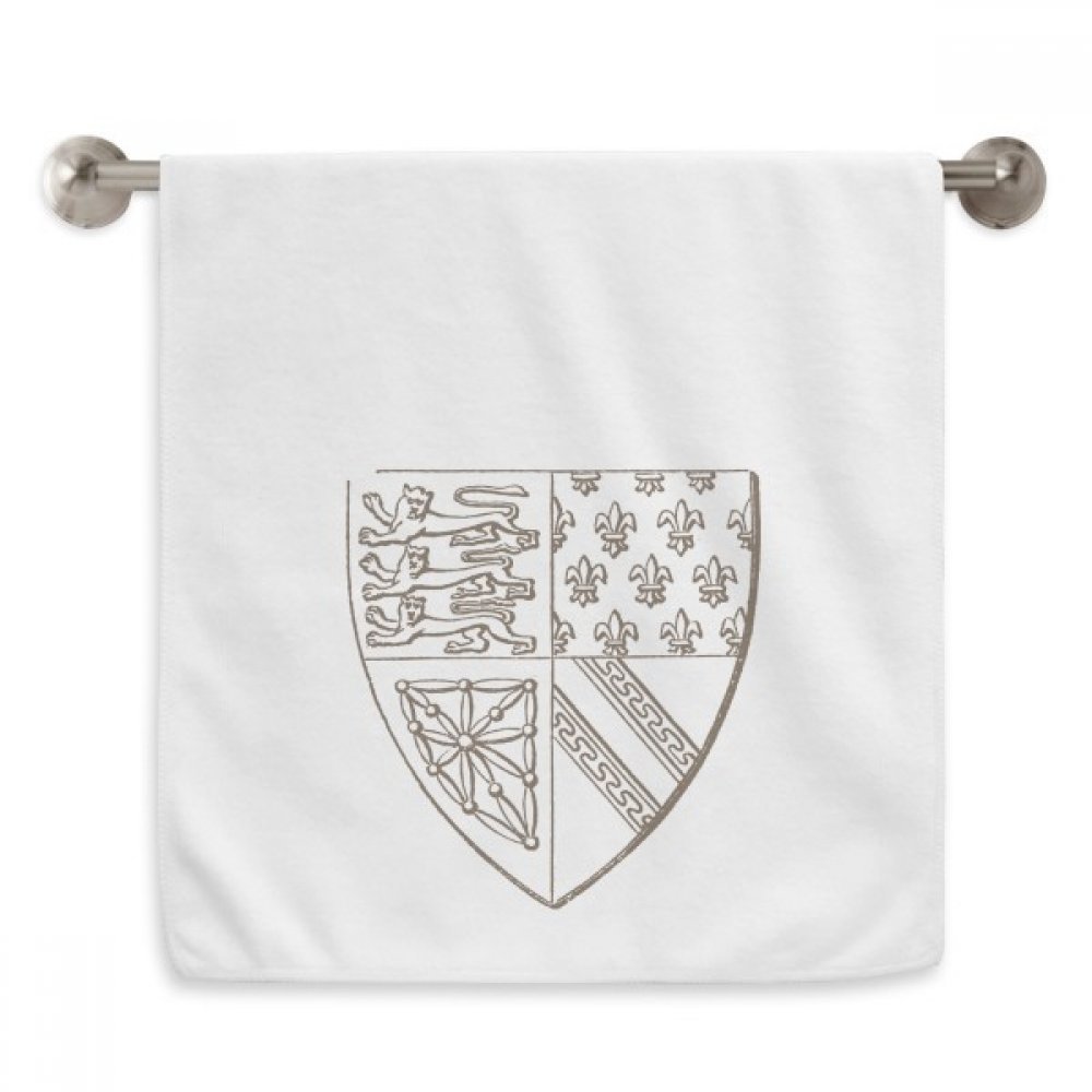 Serviettes moelleuses serviettes débarbouillettes blanc 13x29 pouces au motif lion baroque