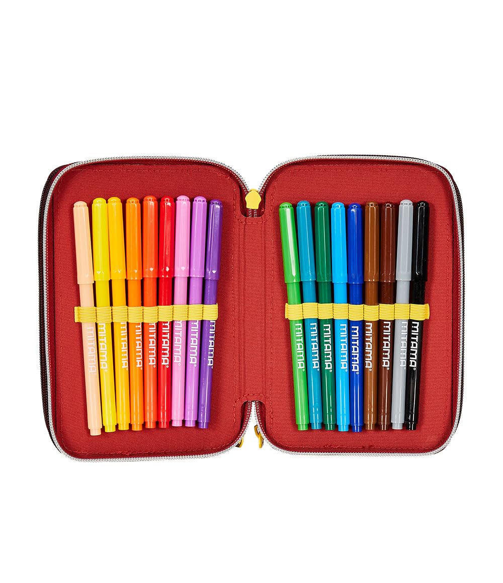 Seven School Pencil Case With 3 Compartments, A.S. Roma