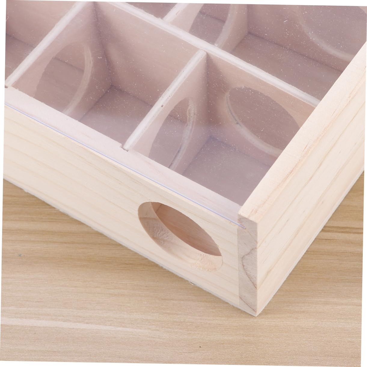 Supvox Hamster Holzlabyrinth Natürliches Holz Material Kleintier Tunnel für Kleine Hamster Käfig Zubehör Fördert Bewegung und