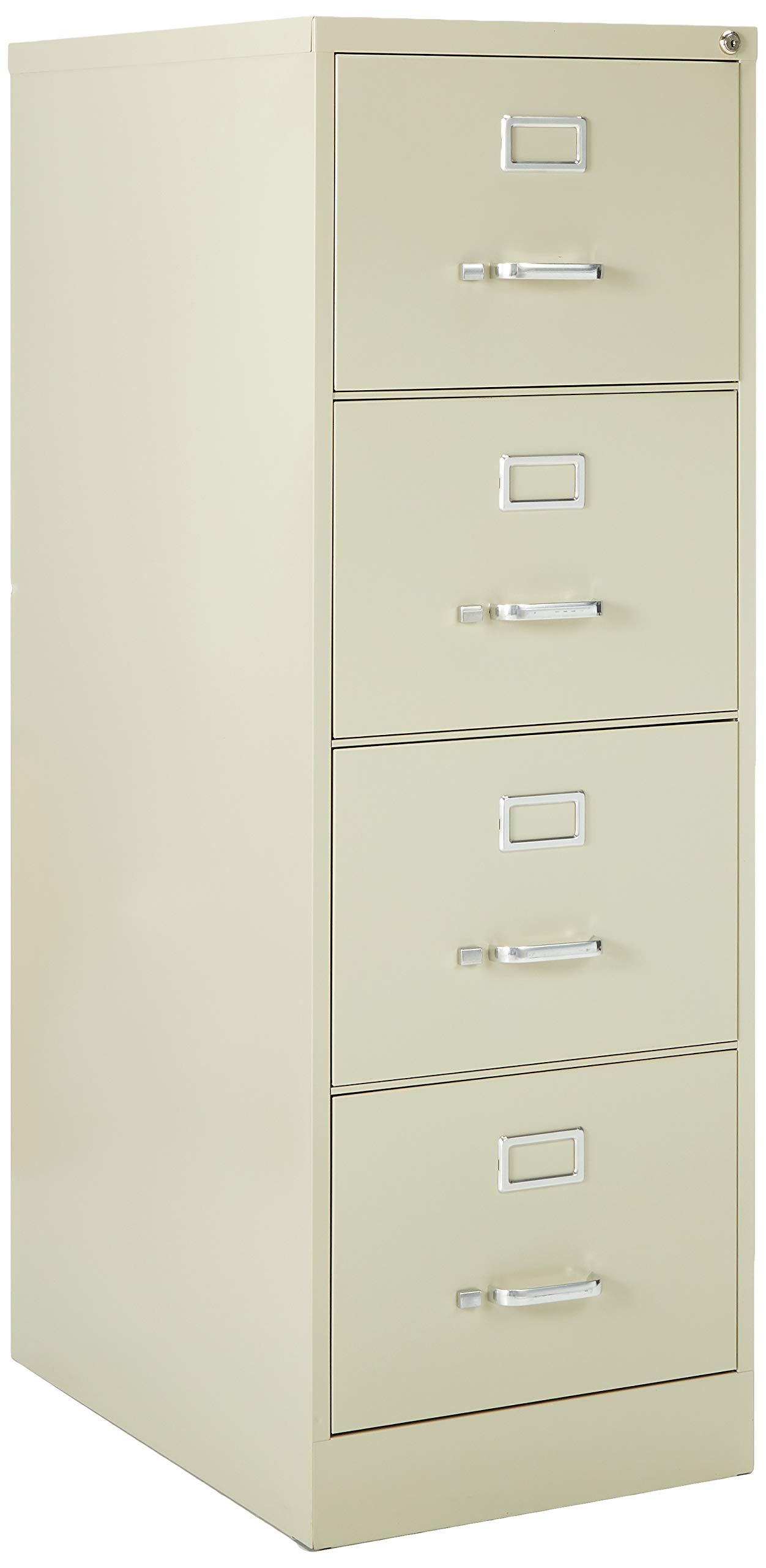 Lorell 4-Drawer Vertical File, 18 by 26-1/2 by 52-Inch, Putty