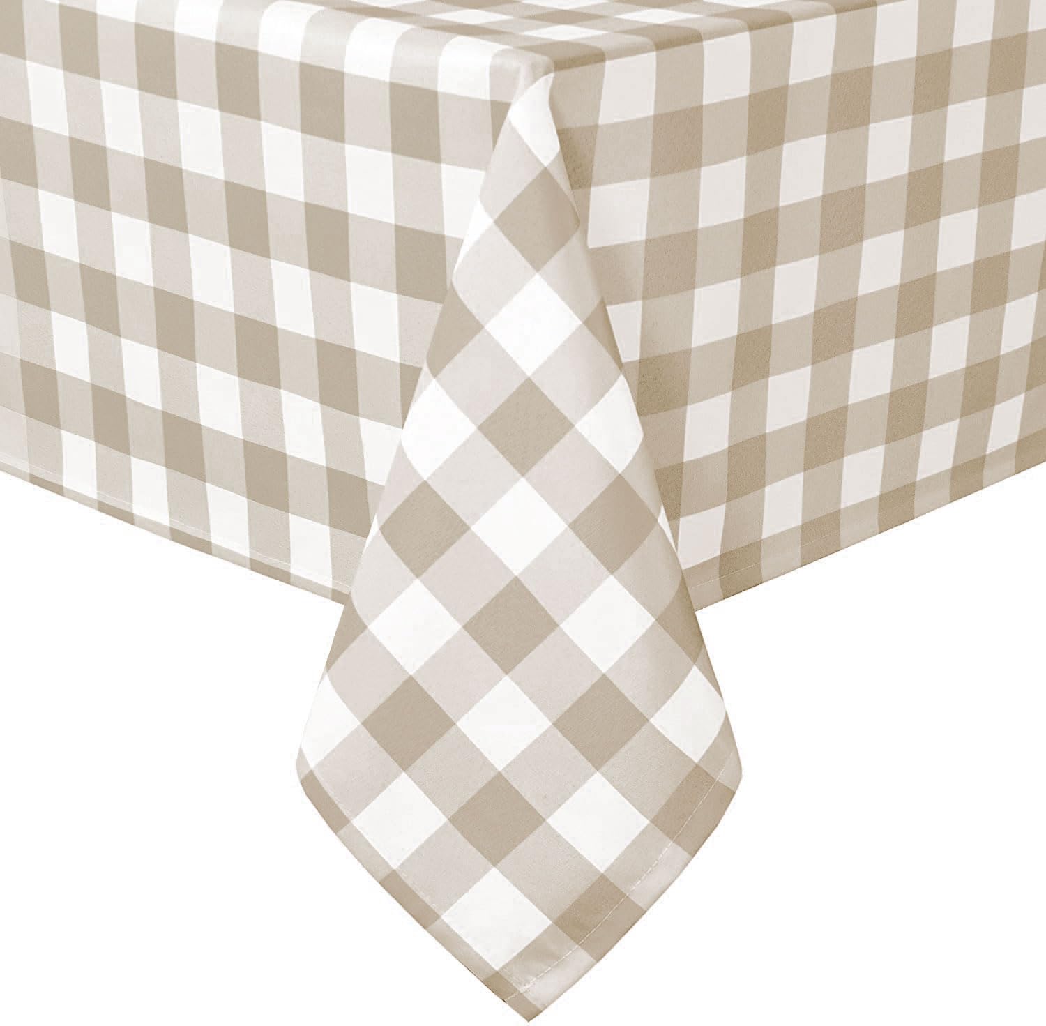 Hiasan 54 x 108 Inch Checkered Tablecloth Rectangle - Waterproof, Wrinkle Resistant and Washable Gingham Table Cloth for Outdoor Picnic, Kitchen and