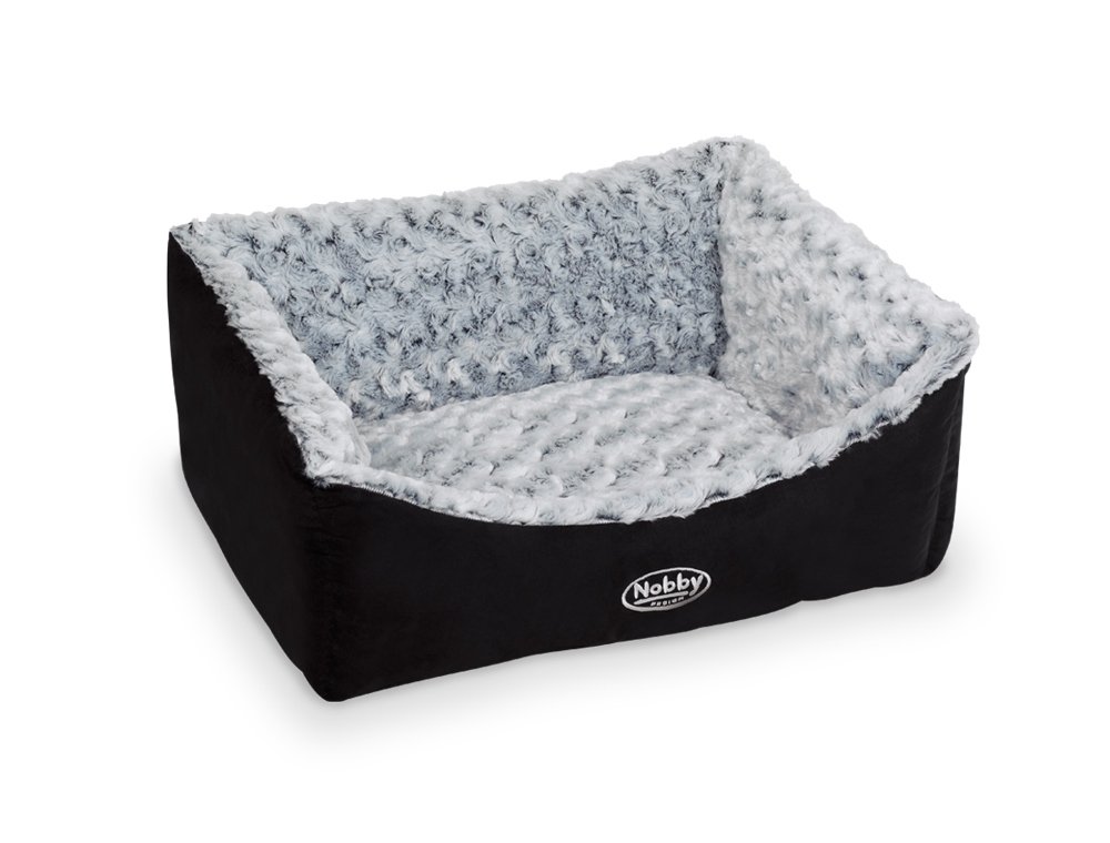Nobby 71471 Komfortbett für Hunde Eckig Arusha 45 x 40 x 18 cm schwarz