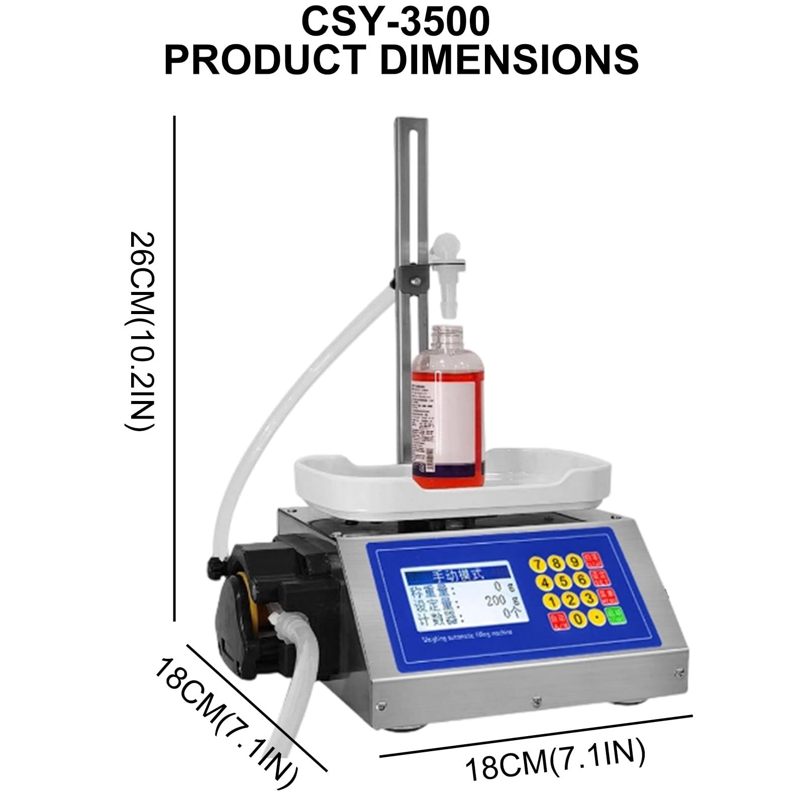 Máquina de llenado de líquidos con bomba peristáltica de alta precisión para aceites esenciales, dispensador cuantitativo, sistema de microllenado, dispensador de líquidos versátil para varias