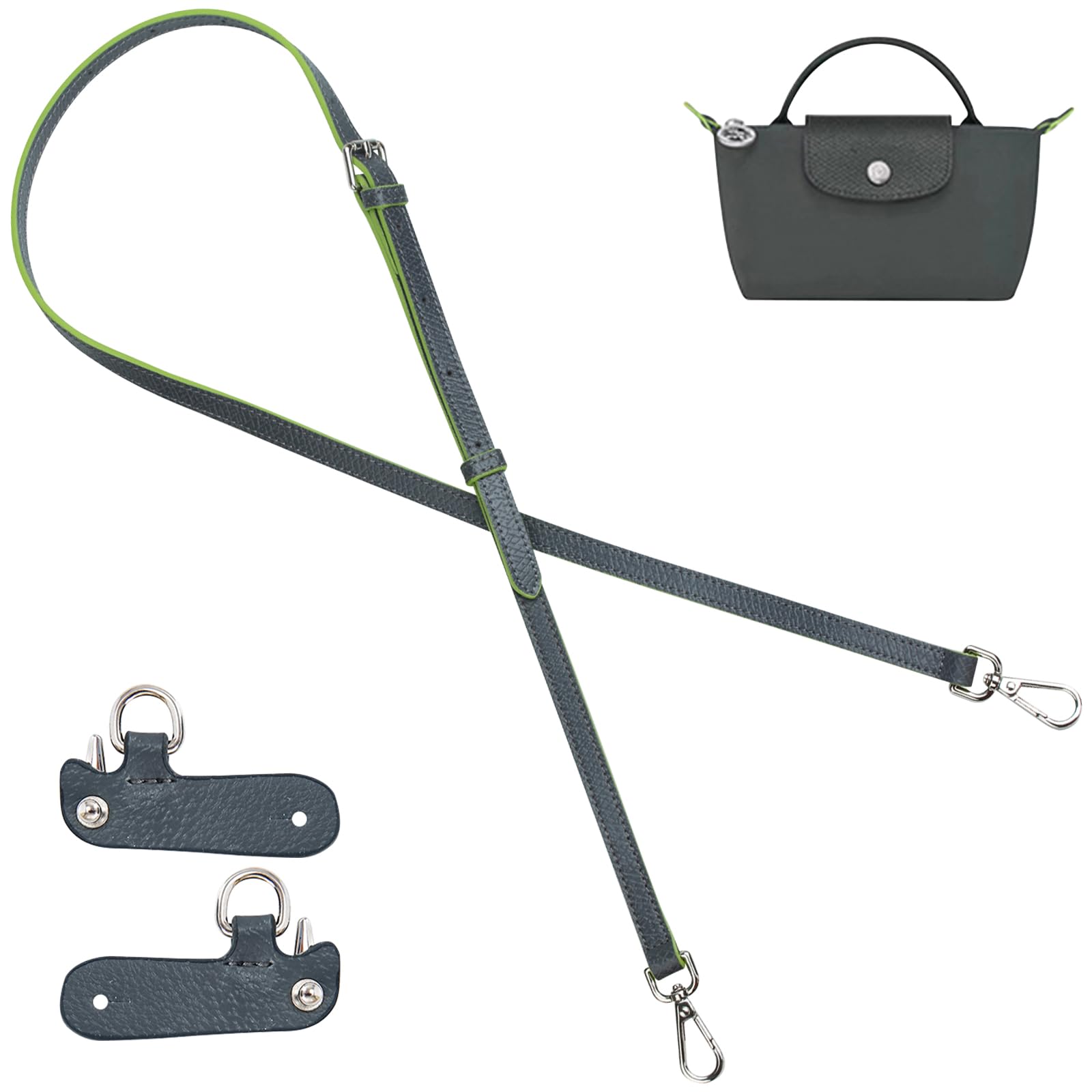 jiesinlov Rindsleder Taschen Riemen Umrüstsatz Ersatz verstellbaren Crossbody Schultergurt für Le Pliage XS Mini Pouch