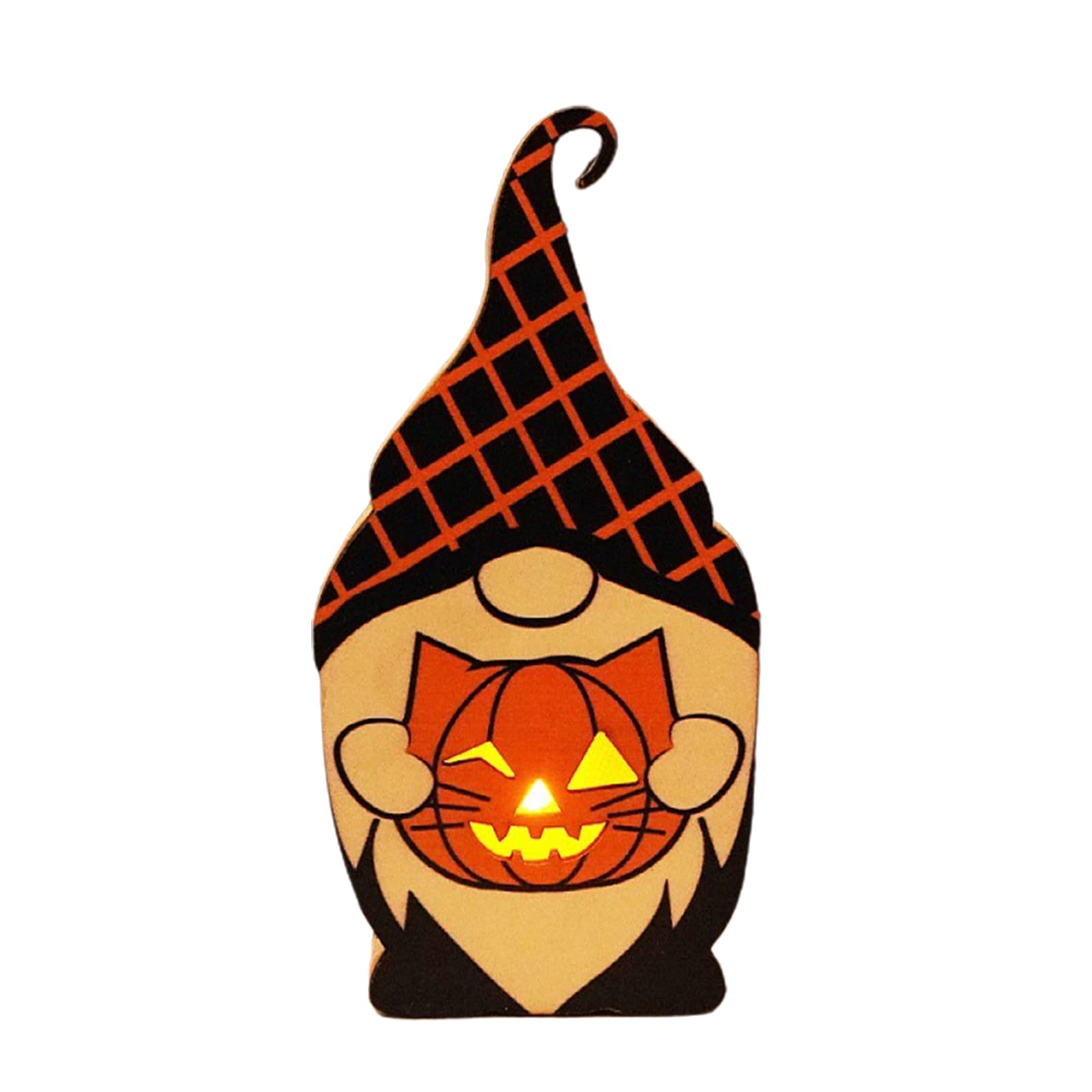 Kalttoy LED Halloween Lighted Pumpkins Ornaments with Lights Faceless for Doll Table Decor Sign Holiday Festival Party Pumpkin Led Light