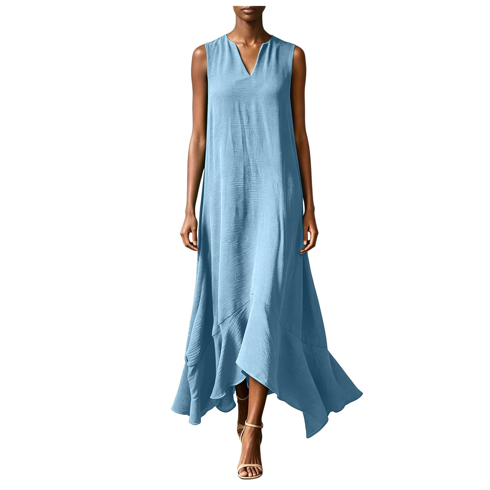 Abiti Donna Estivi Eleganti Elegante e Raffinato Abito Estivo Casual da Donna, Adatto per Feste, spiagge, Matrimoni e Banchetti. Vestito Bianco Elegante