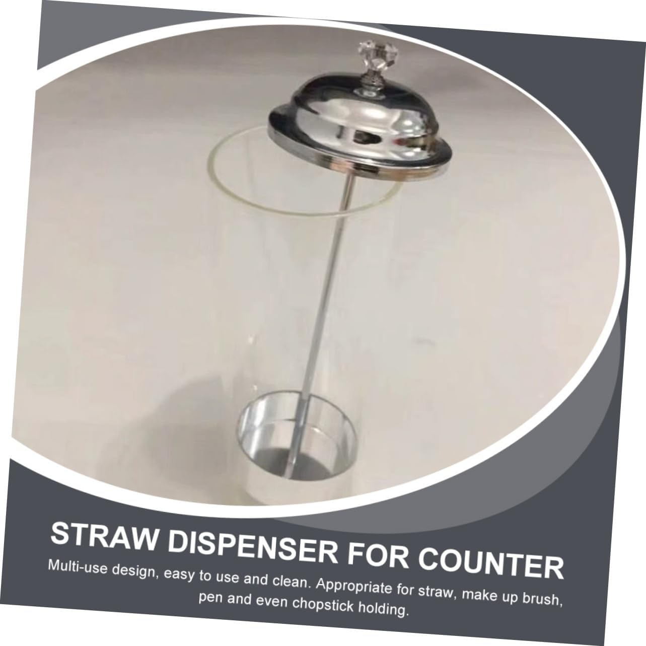 Plastic Straw Storage Bucket Multi Use Holder for Home Kitchen Dining