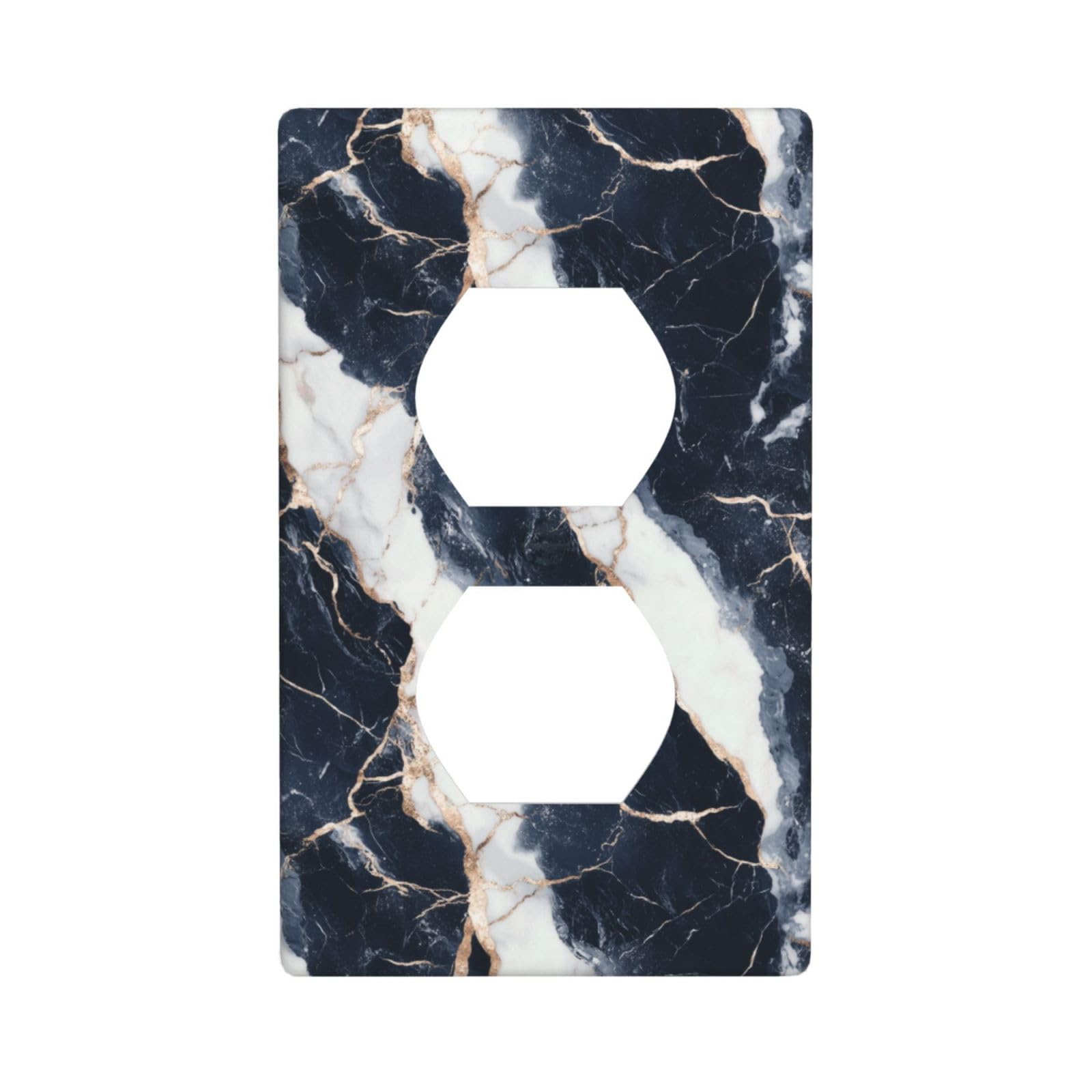 1 Gang Duplex Marble Receptacle Wall Plate Decorative Outlet Covers Single Duplex Switchplate Covers Electrical Faceplate For Home Decor