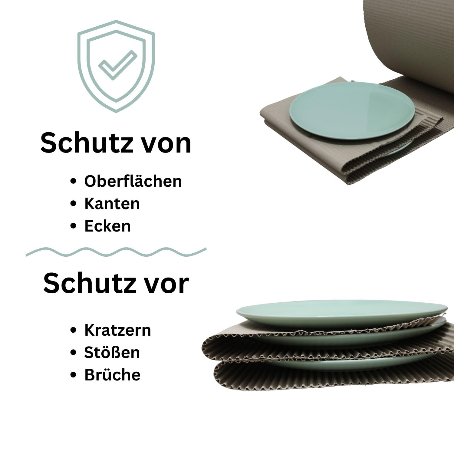 dimapax Rollenwellpappe Wellpappenrolle 30 cm | 50cm x 70 m C-Welle Wellpappe,Füllmaterial Wellpappe auf Rolle aus C-Welle Verpackungsmaterial Wellpappenrolle Polstermaterial (2, 50cm x 70m)