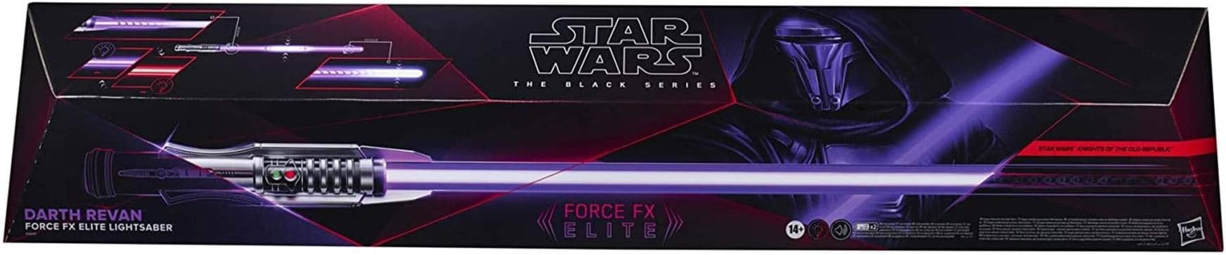 Hasbro E8940 Star Wars The Black Series Darth Revan Force FX Elite Lichtschwert mit LED und Soundeffekten, Rollenspiel-Artikel für Erwachsene zum Sammeln