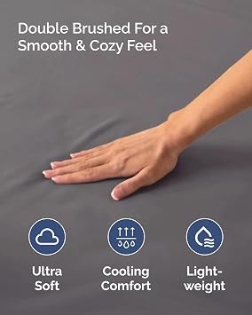 Fitted Sheet Double 135x190 - Microfibre Extra Deep 40cm (16) - Dark Grey