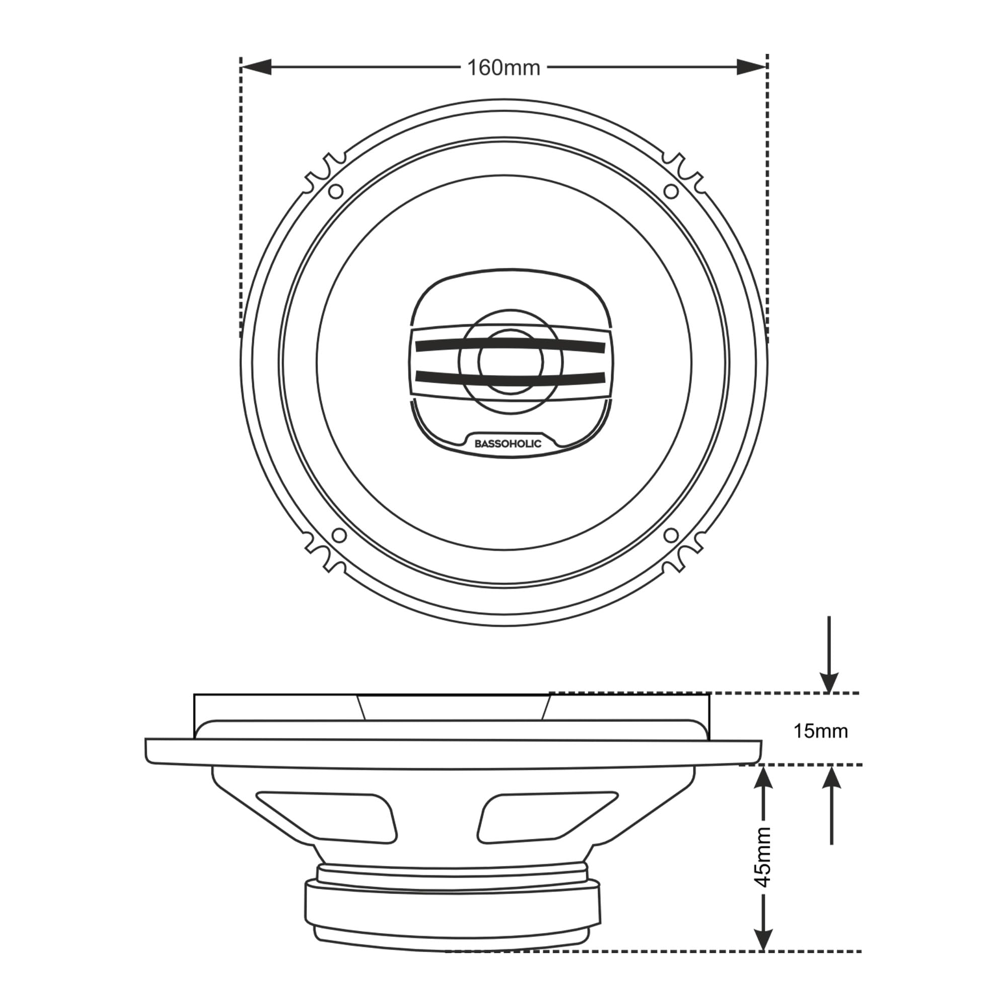 BASSOHOLIC BLSP06 6" 2-Way Coaxial Car Speaker | High Bass | Universal Fit — Amazon image 6