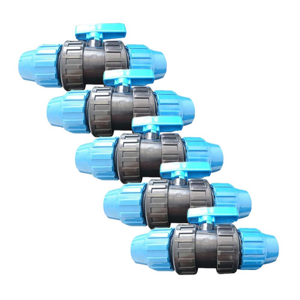 Riegoprofesional Válvula PVC Fitting. 40mm Enlace de Polietileno Pack de 5 Unidades
