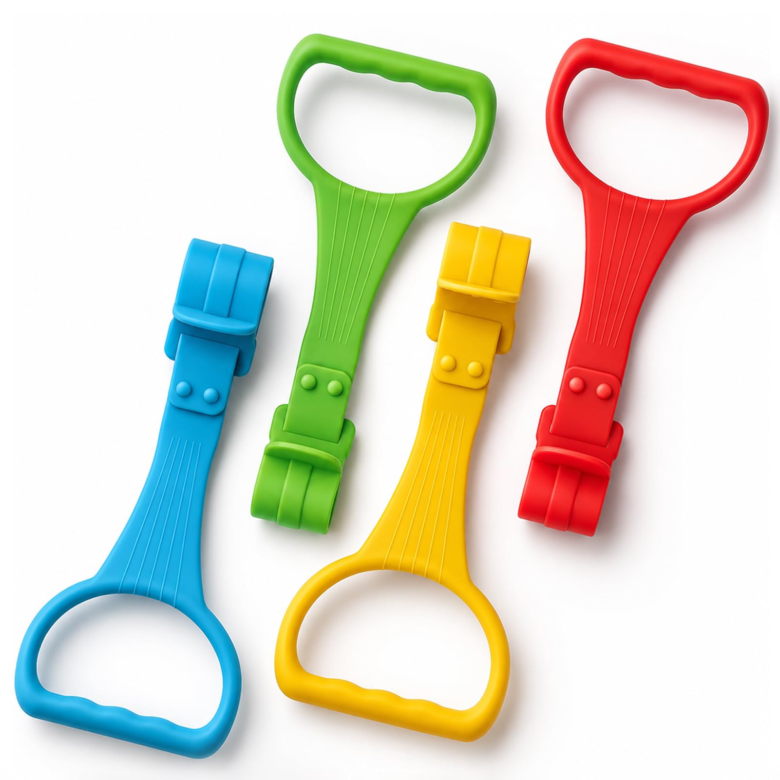 JoyLife Anelli Box Bambini, 4 Pezzi Maniglie Box Bambini, Ispessito Versione Aggiornata Anello Appendersi Box Bambino, Anelli Lettino Aiuta i Bambini a Imparare a Stare in Piedi, Taglia Grande
