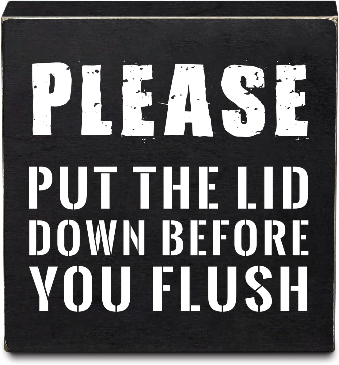Ywkuiev Please Put The Lid Down Before You Flush Sign