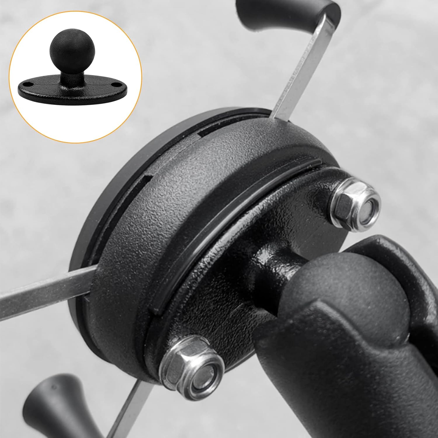 jawflew ram mounts composite round plate with b size 1 ball bracket fixing ball seat equipment fixing double hole mounting accessories does not in