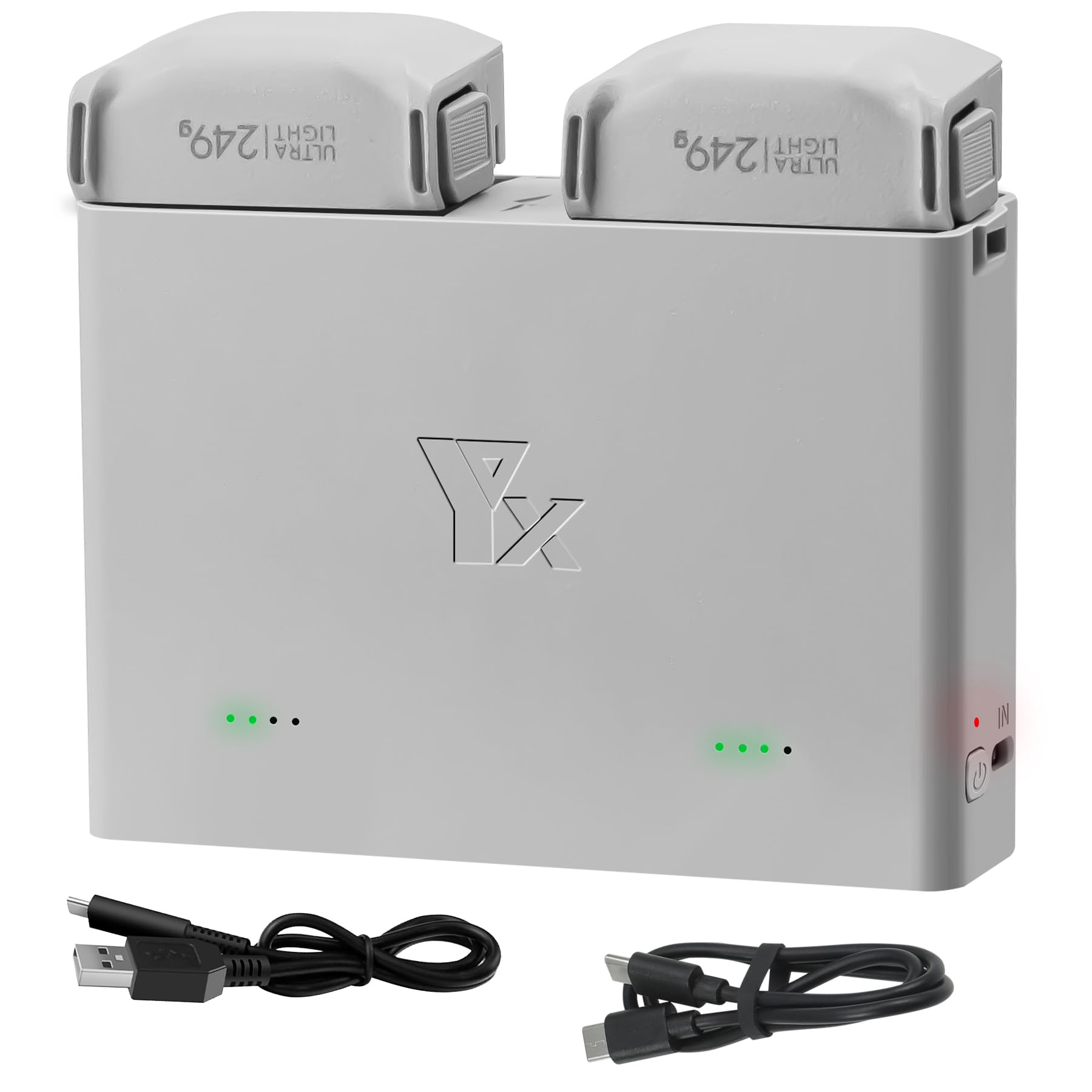 Parallel Charger with Storage Charge for DJI Mini 5 4 Pro/Mini 3 Series Battery,Two-Way Charging Hub,Charge Two Batteries Drone Accessories