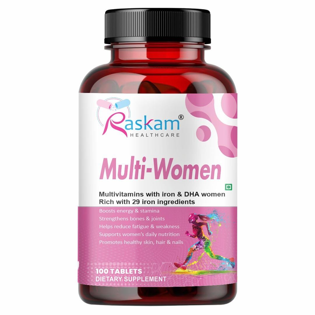Multiwomen One Daily Multivitamin for WOMEN| 100 Tablets | 27 Premium Ingredients | Promotes Women's Well-Being | Supports Muscle Function | Boosts Immunity | Improves Memory & Focus-image-28