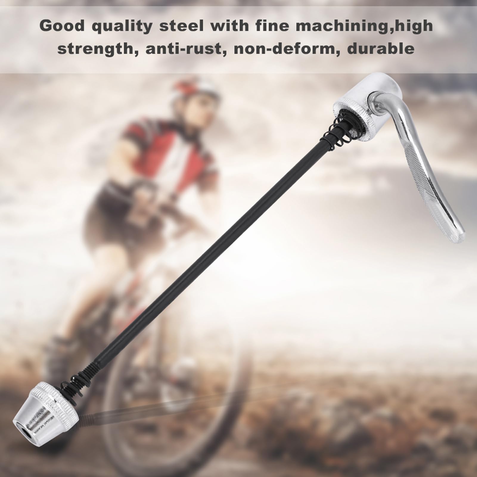 QANYEGN Bike Skewer, Steel Quick Release Skewer, Cycling Trainer Skewer, Motain Bike Skewer for Road Bike, Motain Bike,