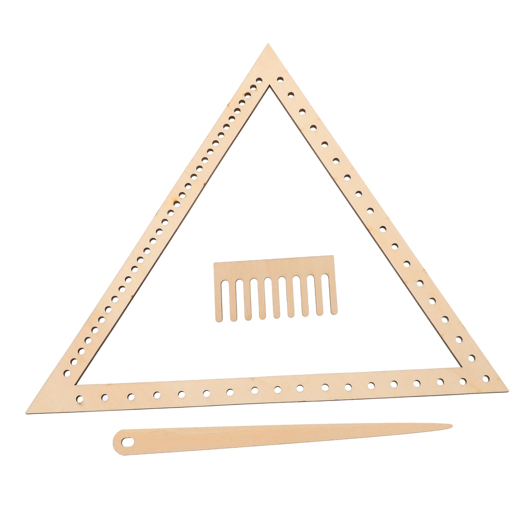 Veemoon DIY Weaving Loom Set Pcs Wooden Looms Weaving Triangle Hand-Knitting Tool Space-Saving Design