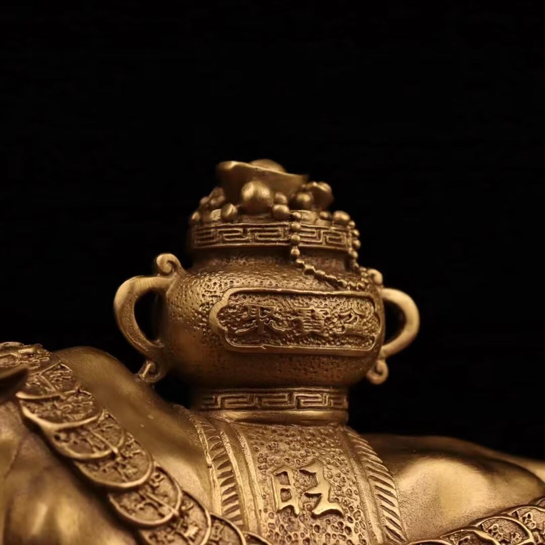 Glücksbringer – Wall-Street-Bullenstatue aus Messing – Börsendekoration – Kupfer-Bullenfiguren – Feng-Shui-Glücksbringer