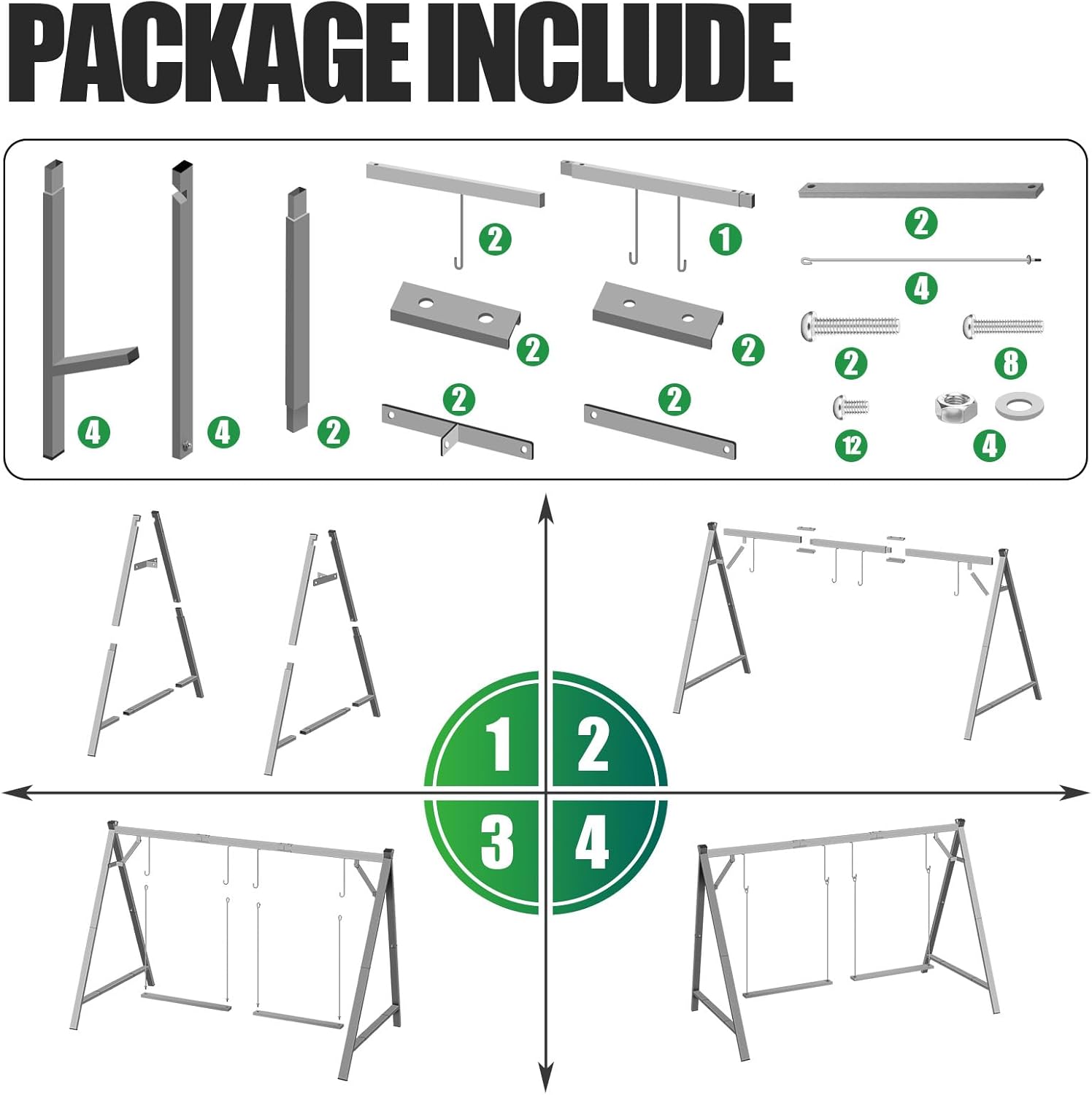Chicken Perches with Swing, Chicken Roosting Bars for Coop Accessories, Activity Play Toys for Pet's Health & Happy