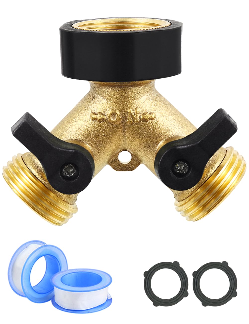 Robinet Double Sortie Jardin En Laiton - Connexion Double Pour Tuyaux Arrosage Et Système Irrigation