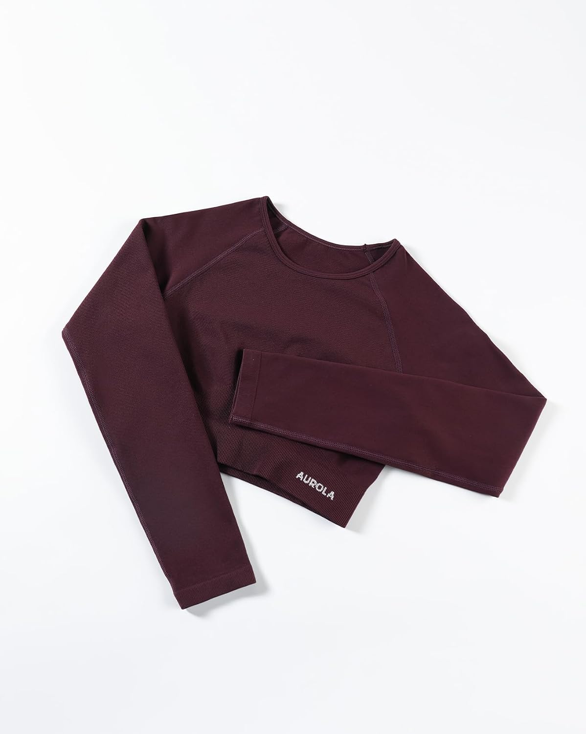 AUROLA Serpent Snake Long Sleeve Shirts for Women, Seamless Workout Crop Tops Crew Neck Cropped T Shirt Athletic Yoga