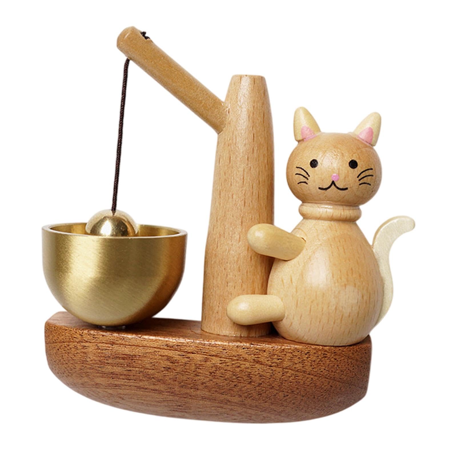 ATORSE Shopkeepers Bell for Door Opening Playful Cat Door Chime for Room Cafe Store Khaki-image-28