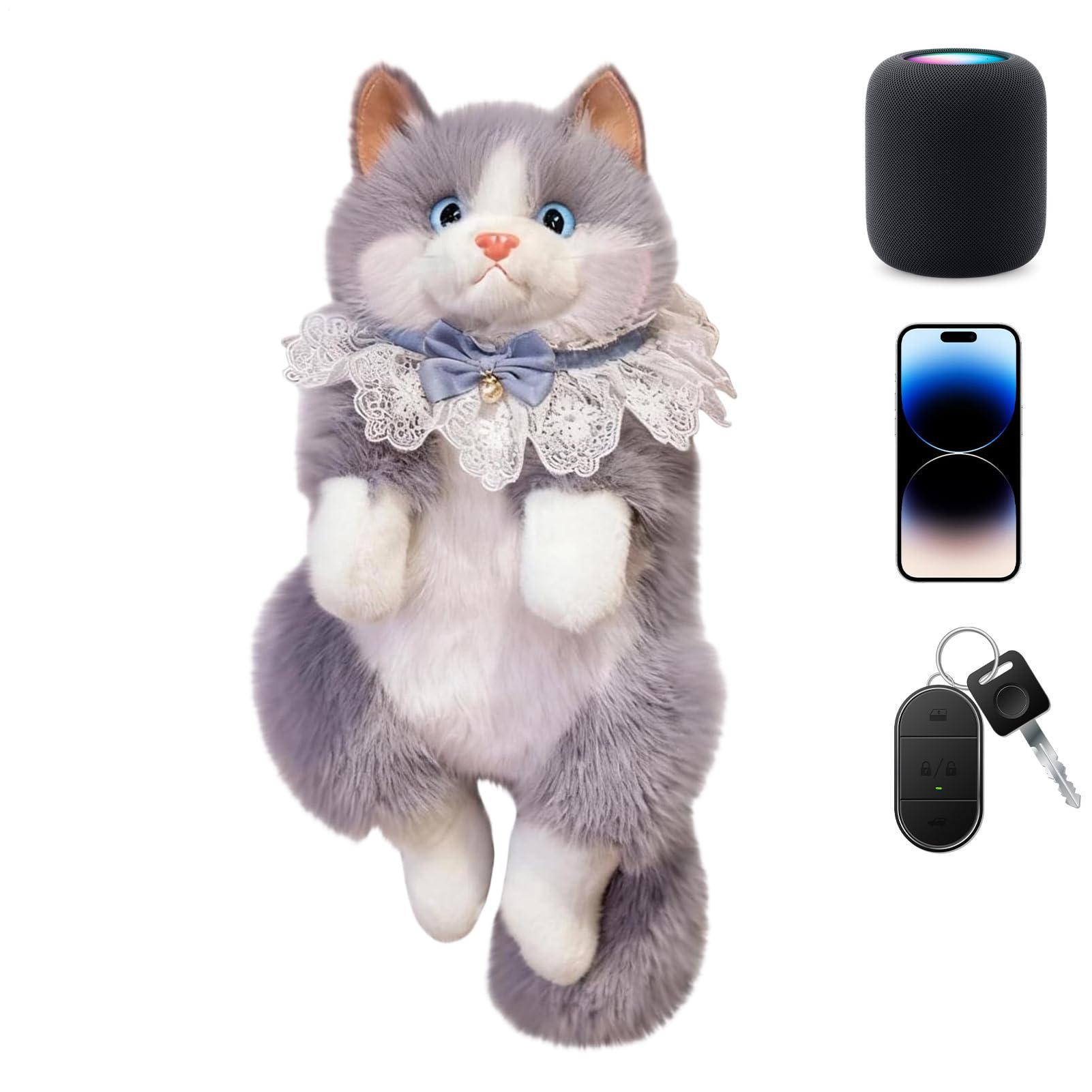 Sac à dos en peluche chat pour enfant | Cartable école primaire et voyage - 8