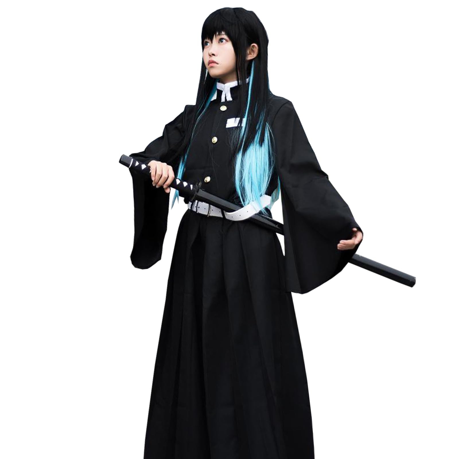CR ROLECOS Tokitou Muichirou Cosplay Costume for Demon Slayer Tokito  Cosplay Outfit Uniform Suit Halloween Costume XL - BigaMart