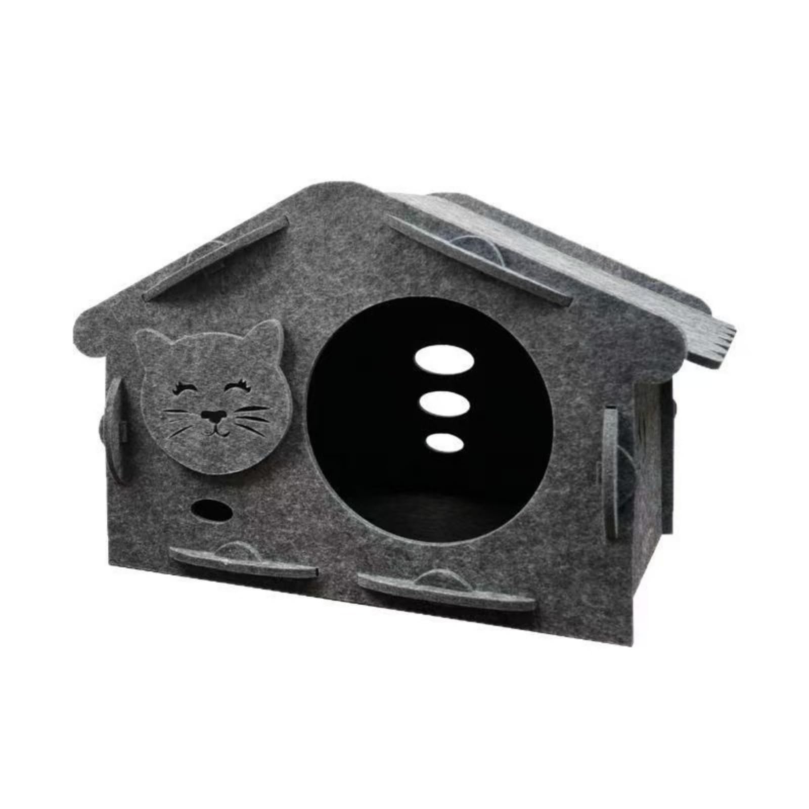 Gemütlich Filzhöhle für Katzen, Dunkelgrau, 56 39 38