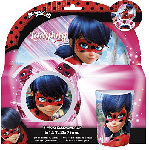 P: os Handels GmbH 29385 P: os Miraculous 3 Piezas melamina, Multicolor