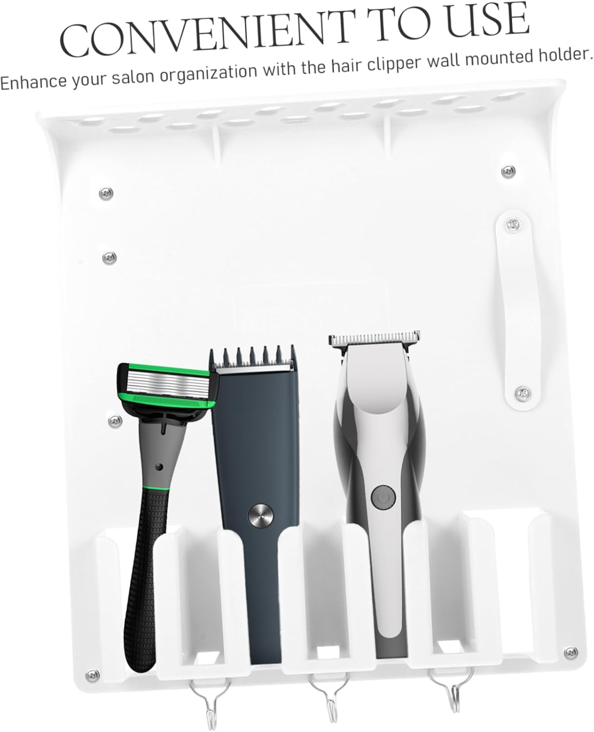 Salon Barber Storage Organizer Case Clipper Clier Holder Barber Clipper Holder Rack White