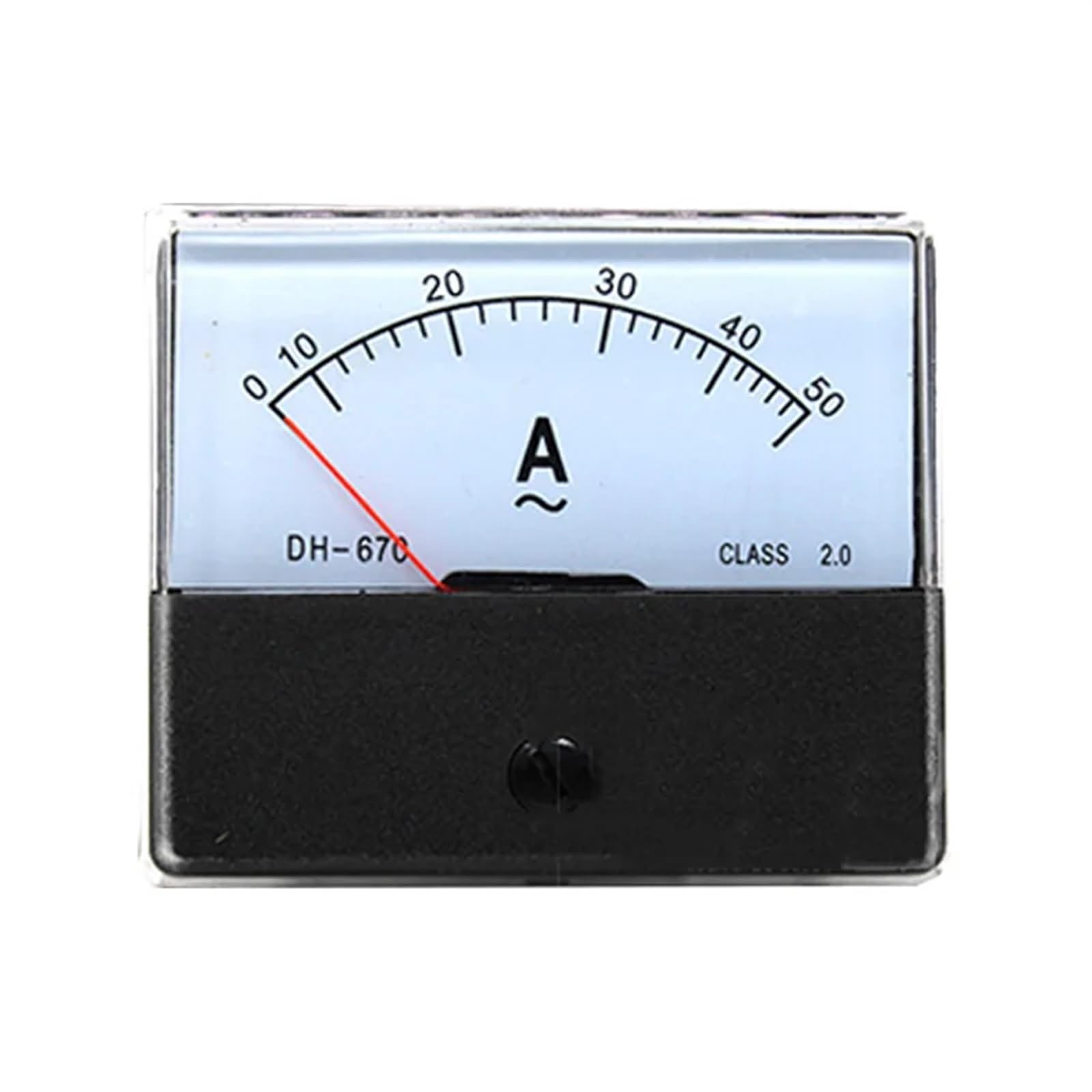 DH670 Ampere analogico Misuratore da pannello Amperometro di corrente Puntatore meccanico 1-500A AC Amperometro DH-670 1 Pz(Size:50A)