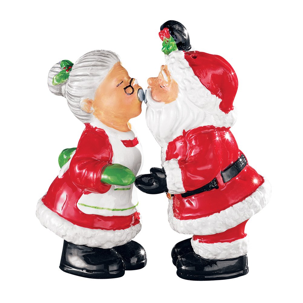 Collections Etc Mr. and Mrs. Santa Claus Salt and Pepper Shakers