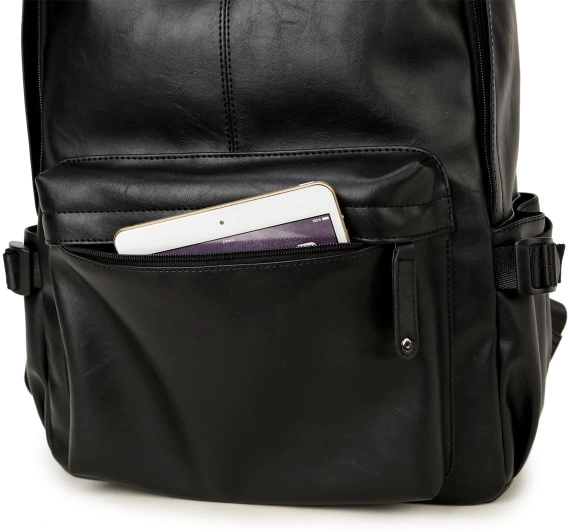 Baosha BP-20, zaino da giorno con spalline in ecopelle, borsa unisex per computer portatili con schermo da 15,6 pollici (39,6 cm)