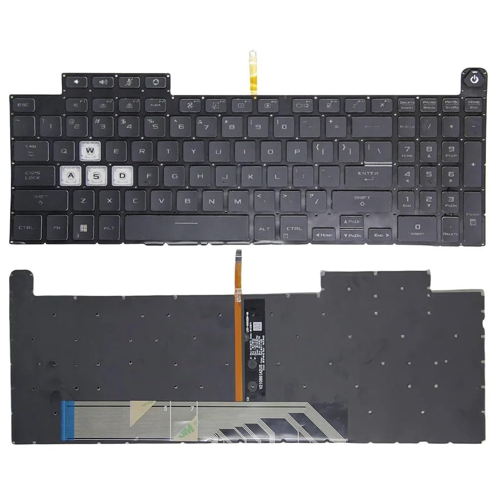 Laptop-Tastatur für ASUS für TUF für Dash F15 FX517ZC FX517ZE FX517ZM FX517ZR Schwarz ohne Rahmen mit Hintergrundbeleuchtung Vereinigte Staaten US