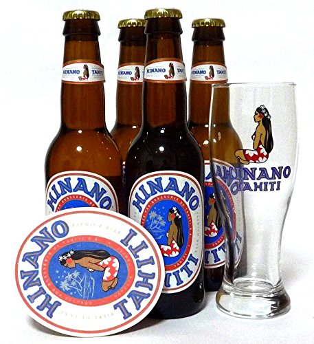 ⭐︎ヒナノタヒチ⭐︎ヒナノビール⭐︎フラガール⭐︎メネフネ⭐︎TIKI⭐︎HINANO Amazon.co.jp: ヒナノビール 4本 グラス付きセット : 食品・飲料・お酒