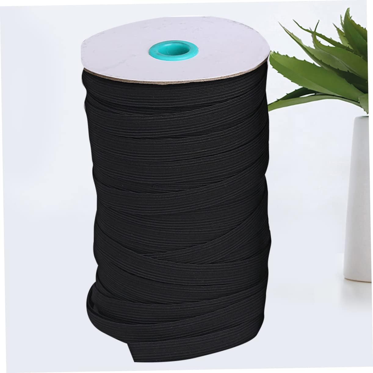 NUOBESTY 1pc Mask Elastic Band Black Replacement Elastic Band for Comfortable Ear Hanging Yards for Crafting and Mask Making