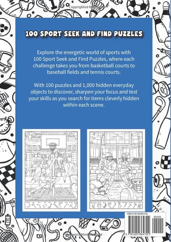 100 Sport Seek and Find Puzzles: Search And Find 1000 Hidden Objects image 3