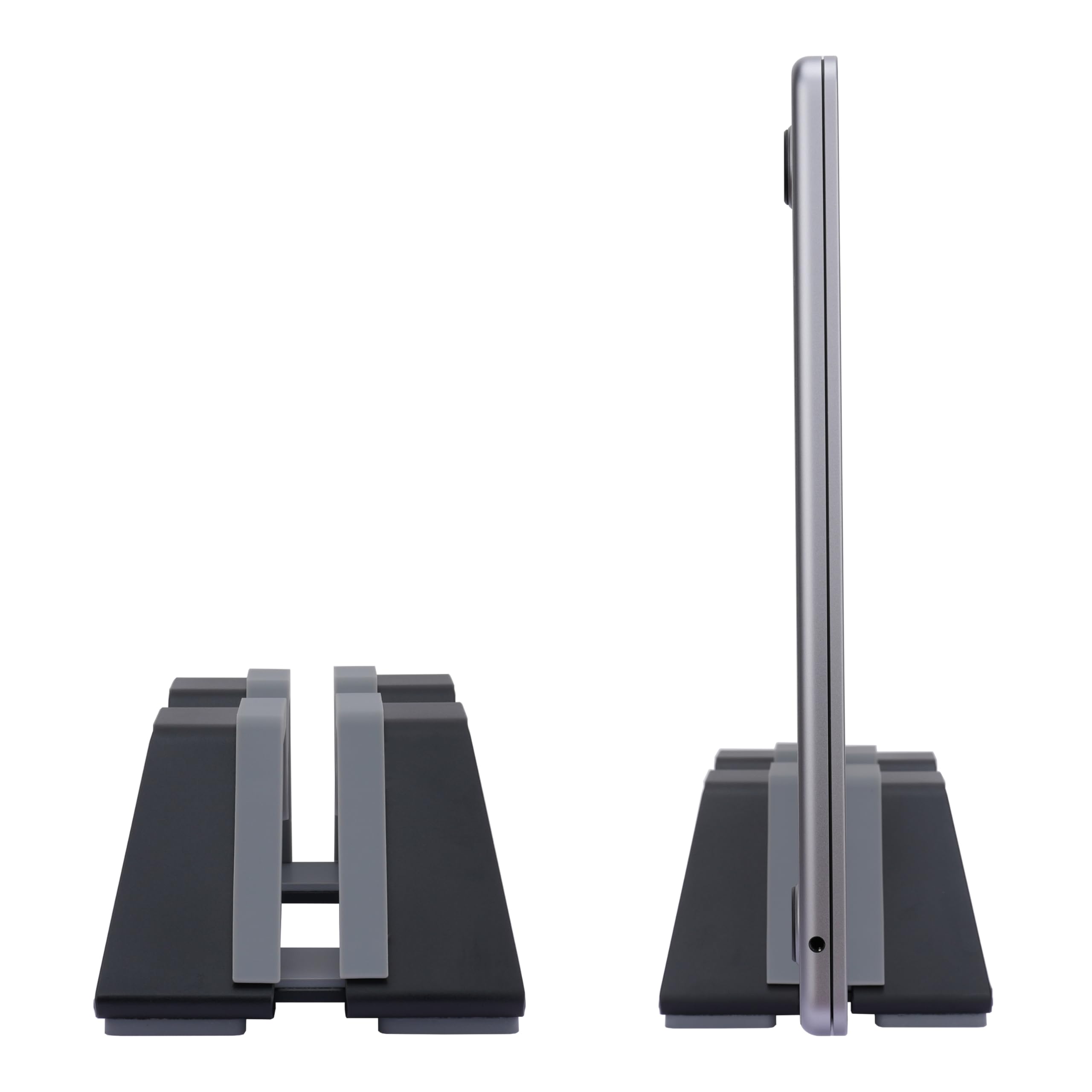 Psitek Adjustable Vertical Laptop Stand - Aluminum, Universal Fit for All Laptops (10-30mm Thickness) - Fashion Design, Adjustable Width, Anti-Slip &